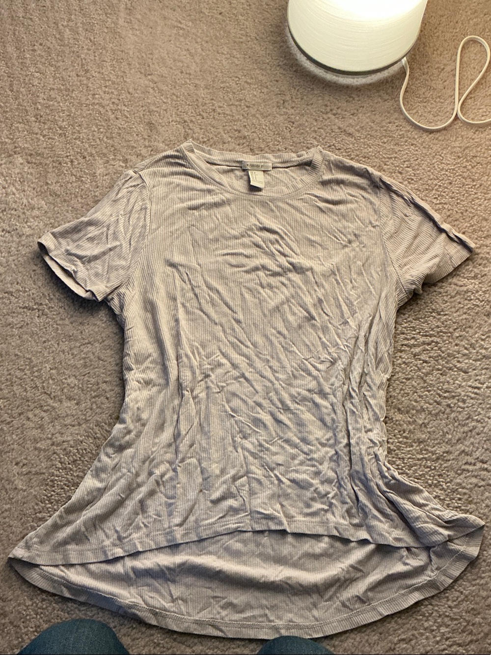 Forever 21 Light Ribbed Short Sleeve Tee